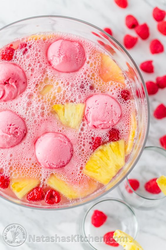 Raspberry Sherbet Party Punch