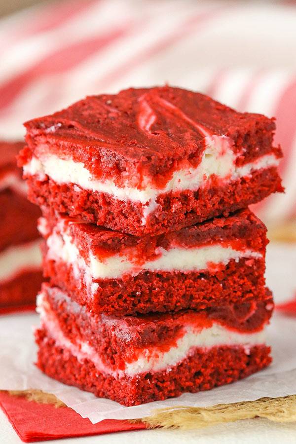 Red Velvet Swirl Brownie from Life Love and Sugar