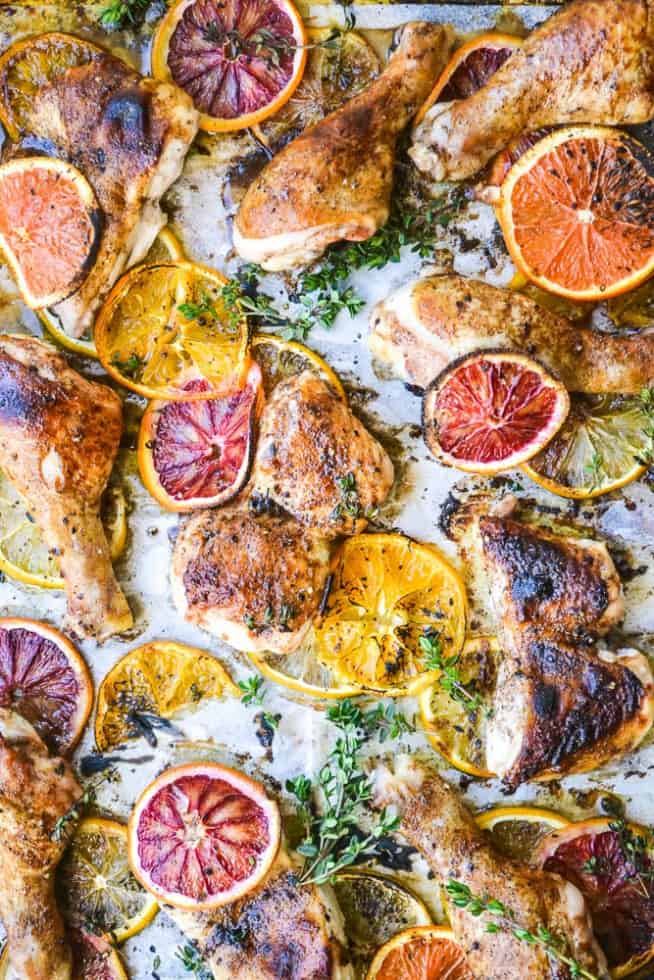 Roasted Chicken with Allspice and Citrus