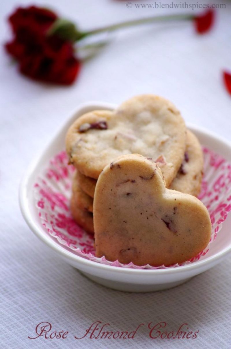 Rose Almond Cookies Recipe.