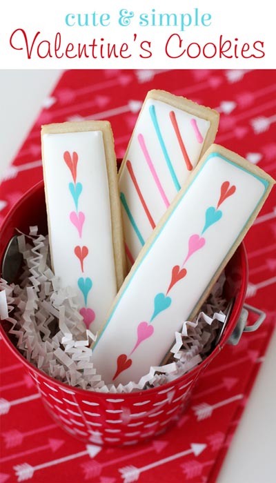 Simple Valentine’s Cookie Sticks.