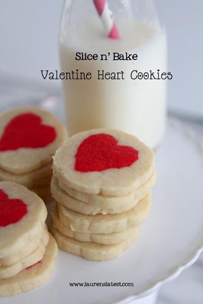 Slice N’ Bake Valentine Heart Cookies.