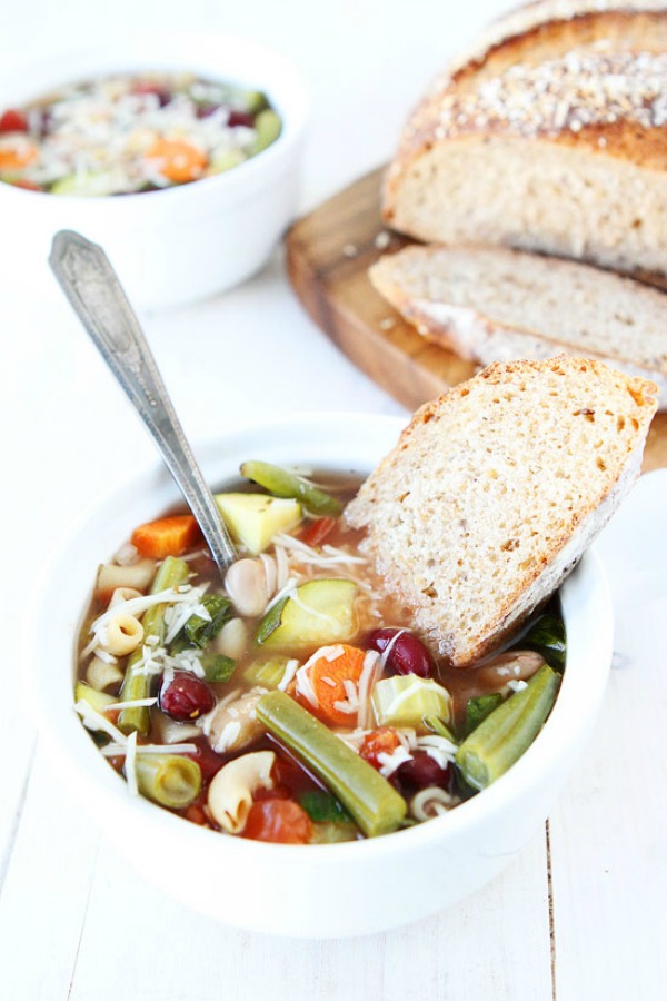 Slow Cooker Minestrone Soup from Two Peas and Their Pod