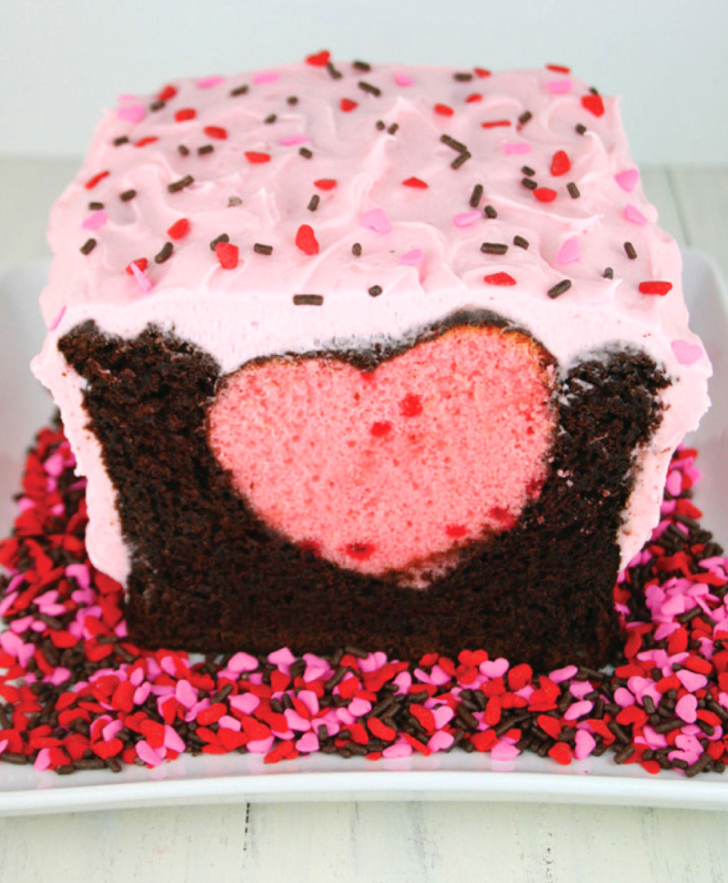 Strawberry Surprise Inside Cake.