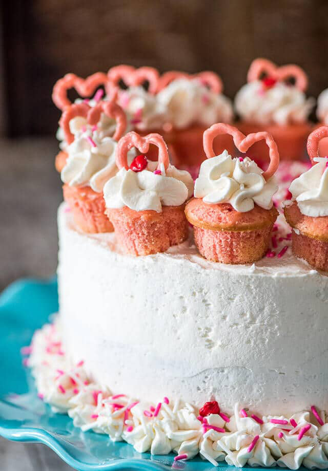Strawberry Valentine Cake.