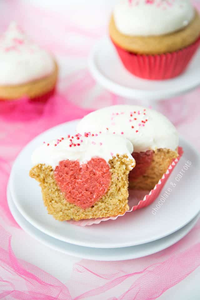 Surprise Heart Cupcakes