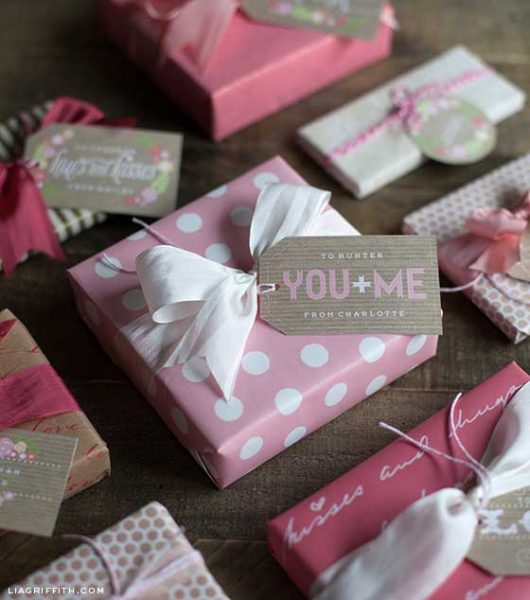Sweet vintage Valentine’s Day gift tags just for you by Lia Griffith