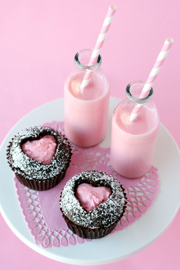 Sweetheart Cutout Cupcakes by Glorious Treats