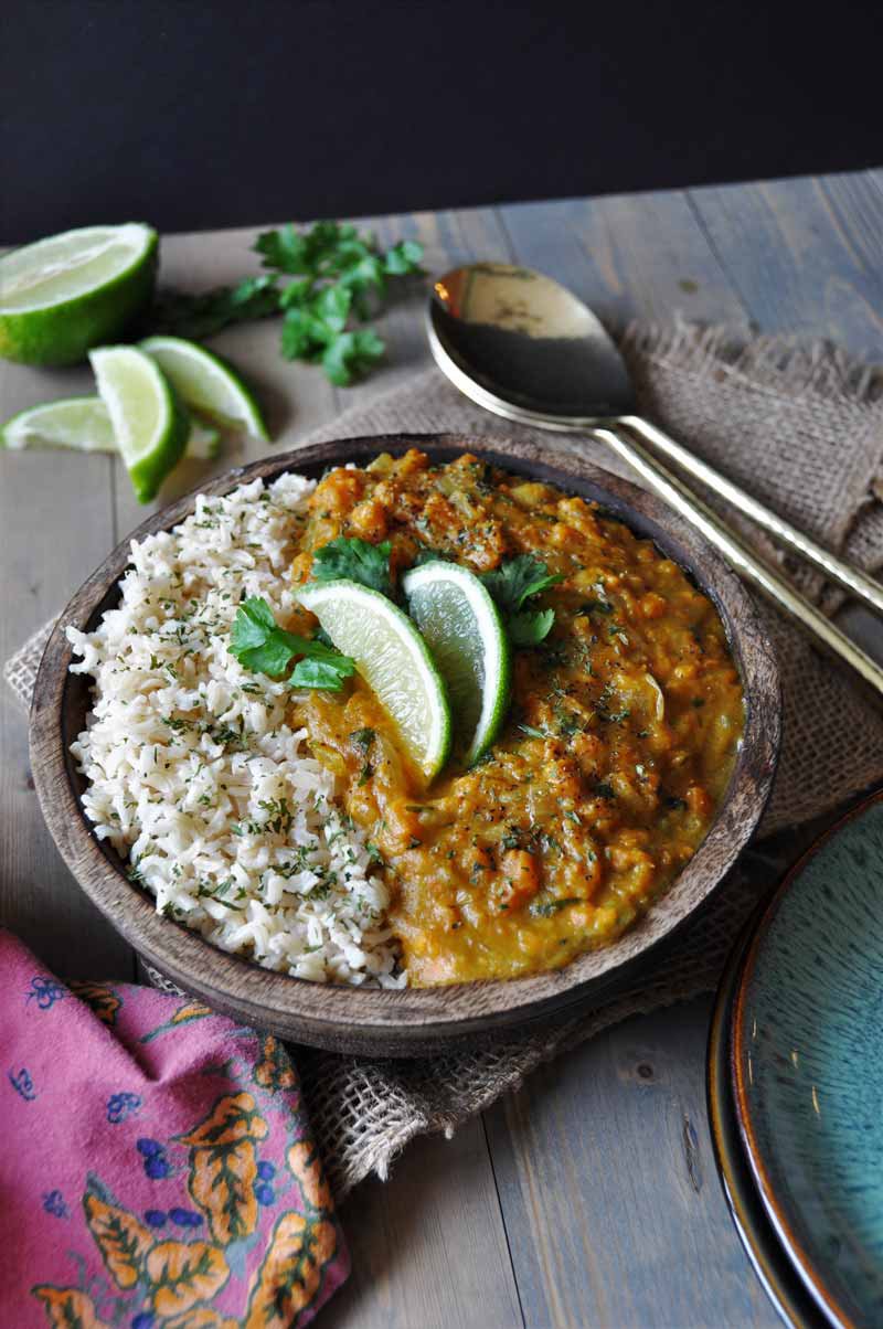 Swift Sweet Potato Coconut Curry from Blissful Basil.