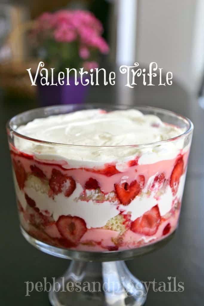 Valentine Trifle Dessert.