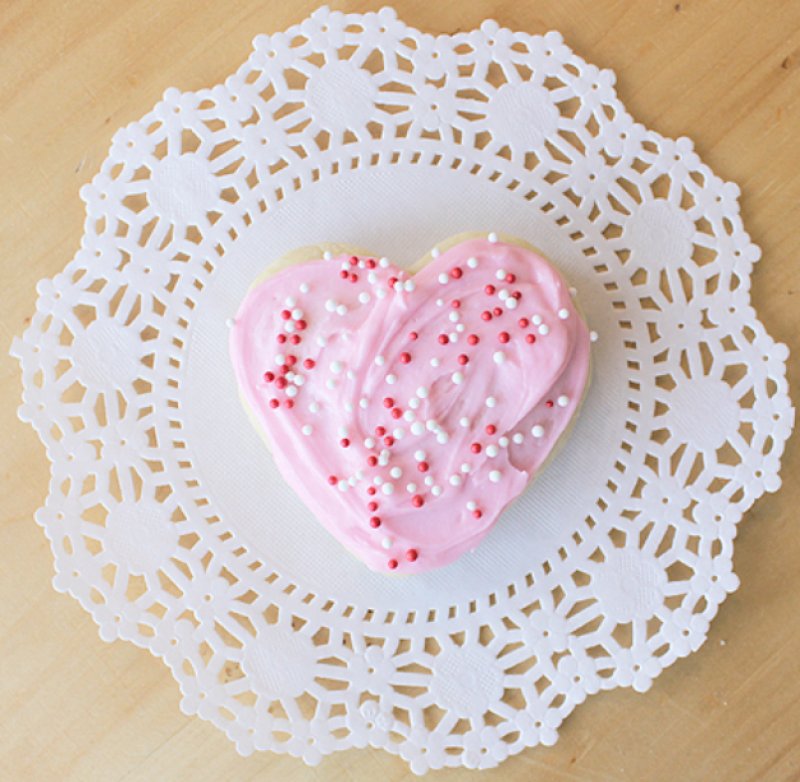 Valentines Day Sour Cream Cookies.