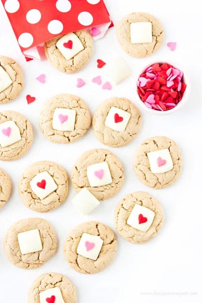 Valentine’s Day White Chocolate Peanut Butter Cookies.