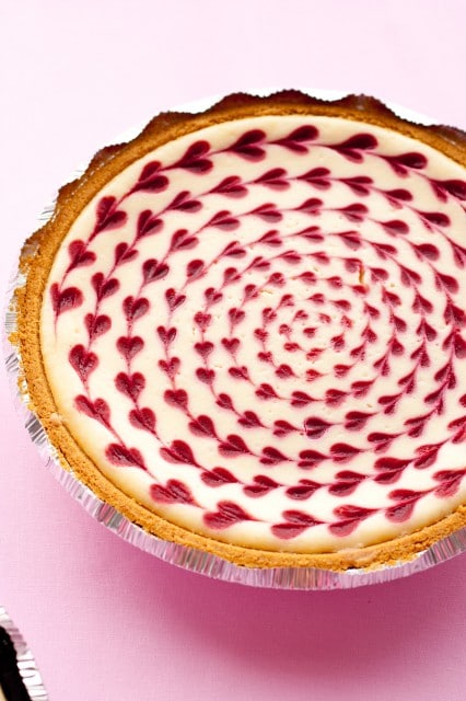 White Chocolate Raspberry Cheesecake.