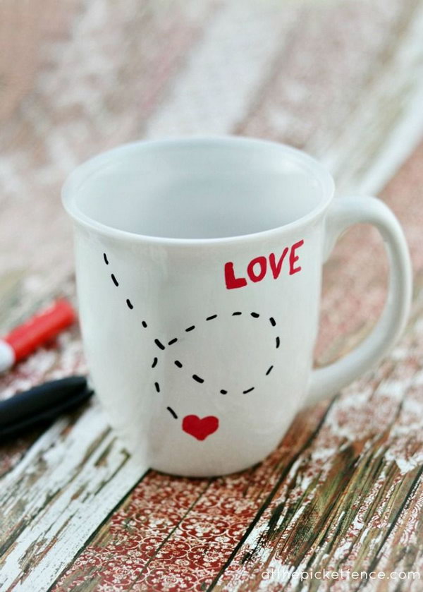 You can easily make this love mug yourself! Couple Goals for Valentine’s Day