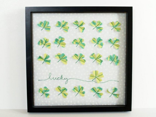 Fabric Lucky Clover Specimen Art.