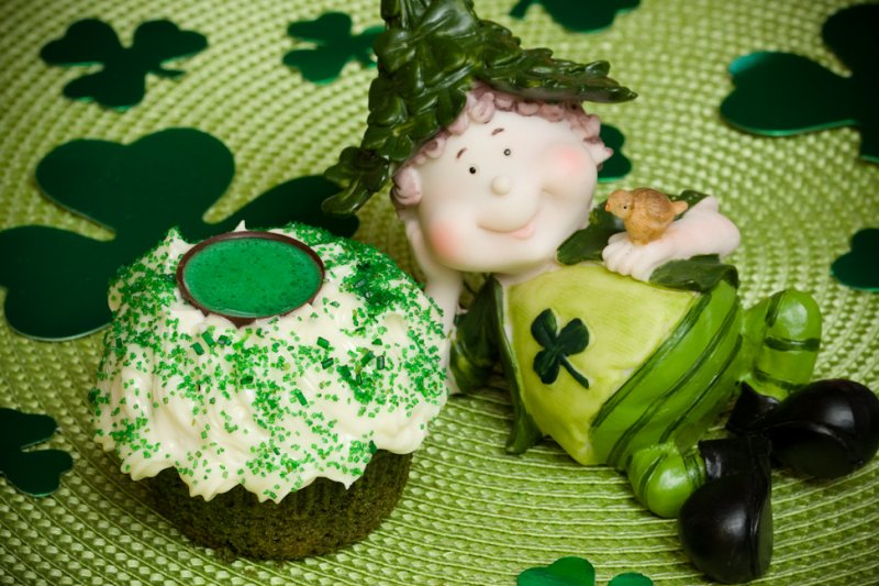 Green Velvet St. Patrick’s Day Cupcakes.