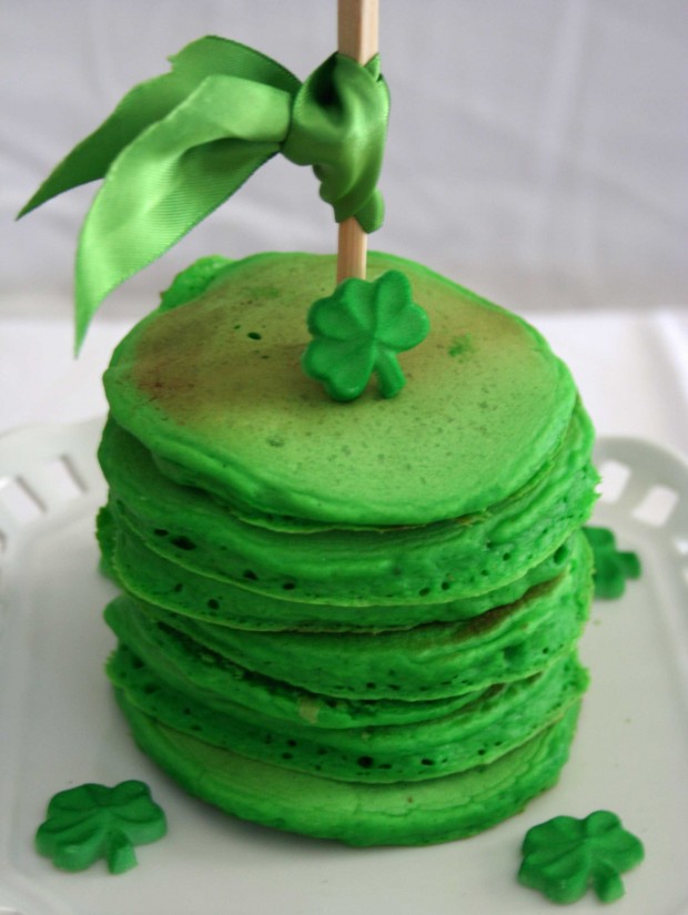 Green pancakes.