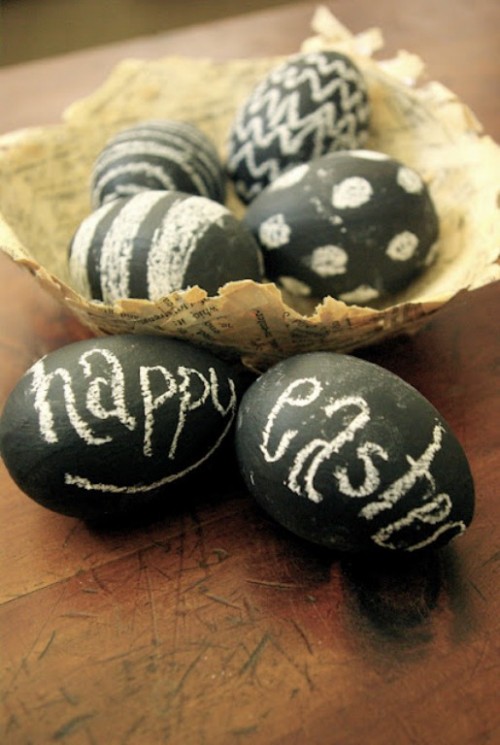 Homemade Easter Eggs Decoration.