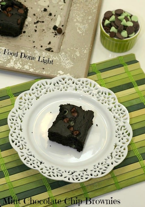 Mint Chocolate Chip Brownies – Food Done Light