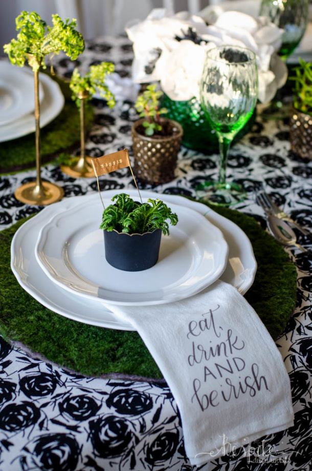 Moss Covered DIY Placemats Tutorial By Bespoke Decor