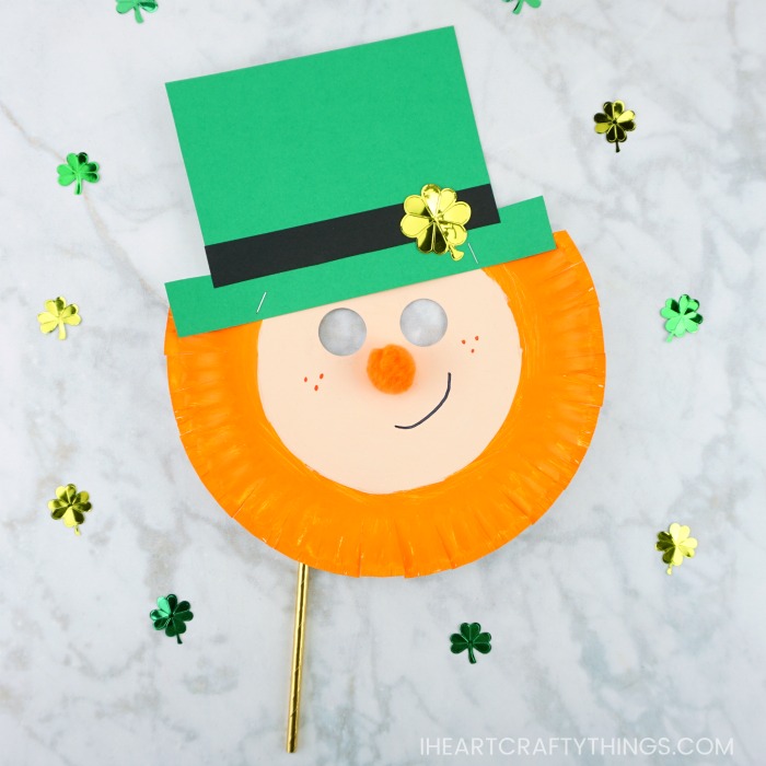 Paper Plate Leprechaun Mask By I Heart Crafty Things