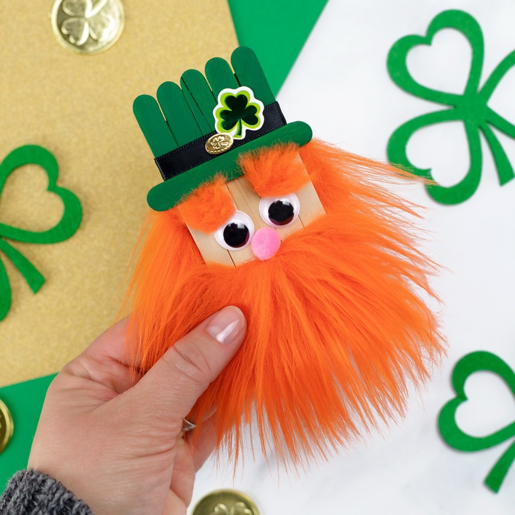 Popsicle Stick Leprechaun Craft By Fireflies And Mud Pies