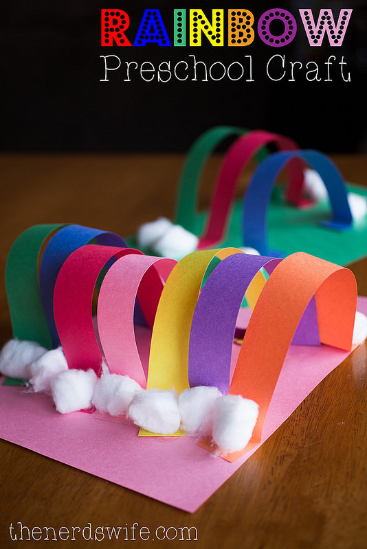 Rainbow Preschool craft from The Nerd’s Wife