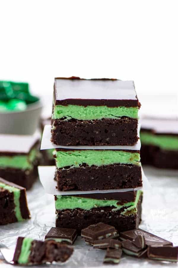 Flourless Chocolate Mint Brownies from What the Fork.