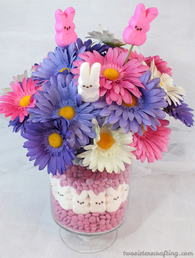 Marshmallow Peeps and M&M Easter Vase.