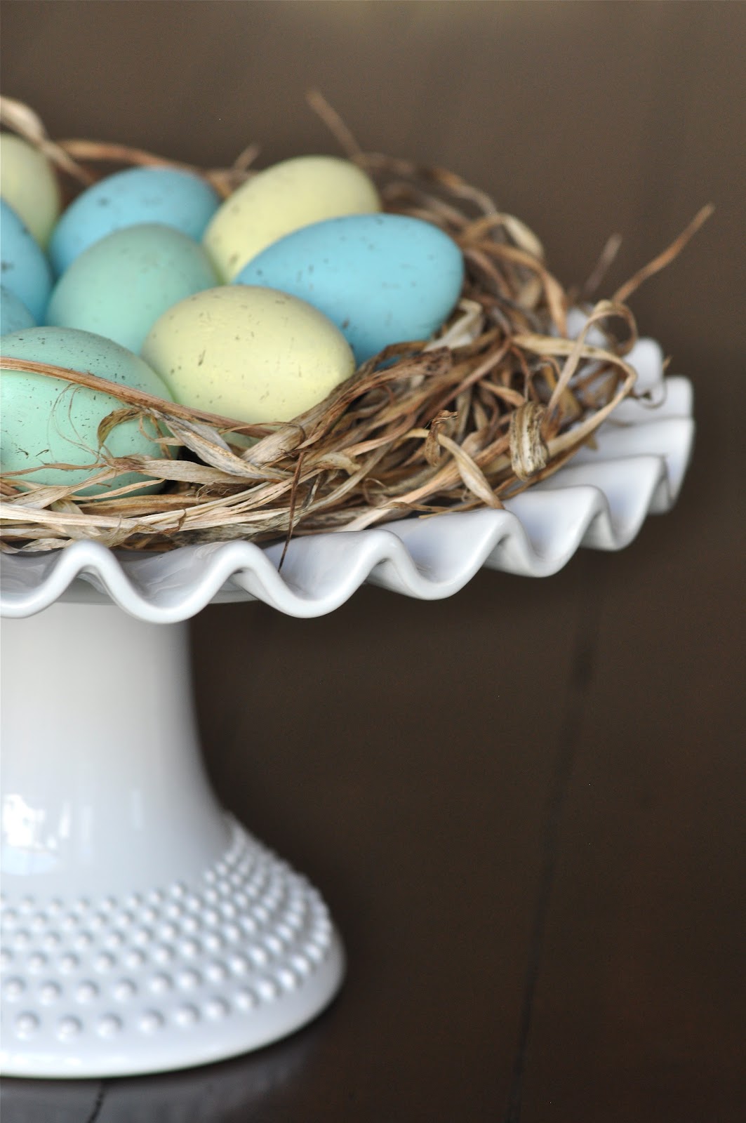 Painted Easter Eggs and Nest.