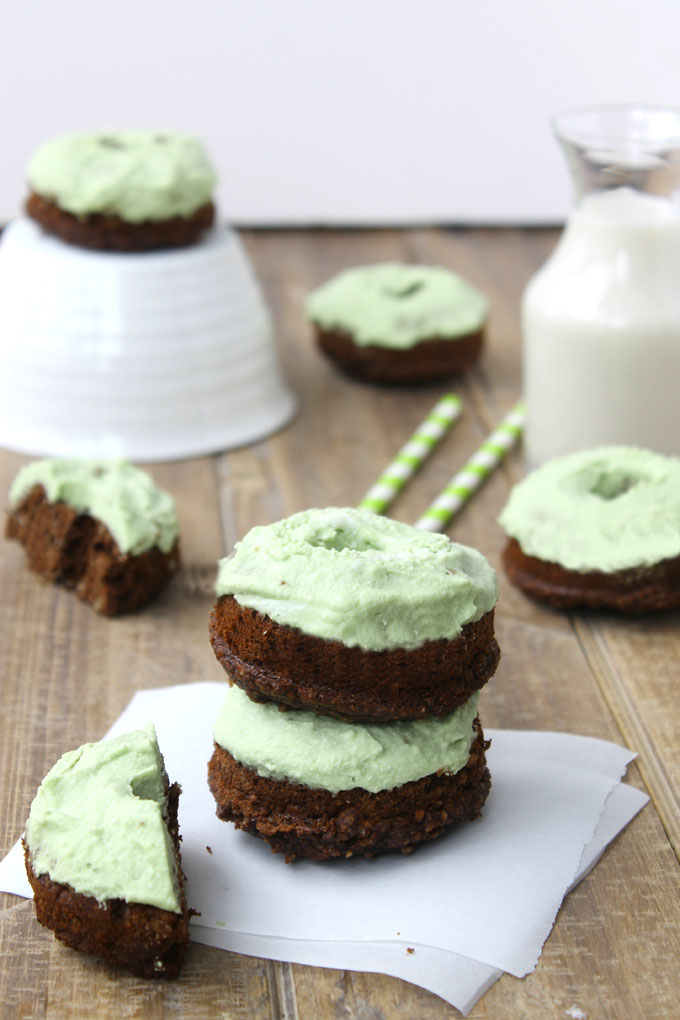 Paleo Peppermint Donuts Green Coconut Frosting – The Healthy Maven