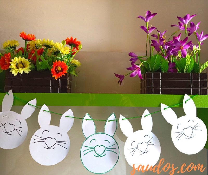 Paper Bunny Garland - Easter Craft