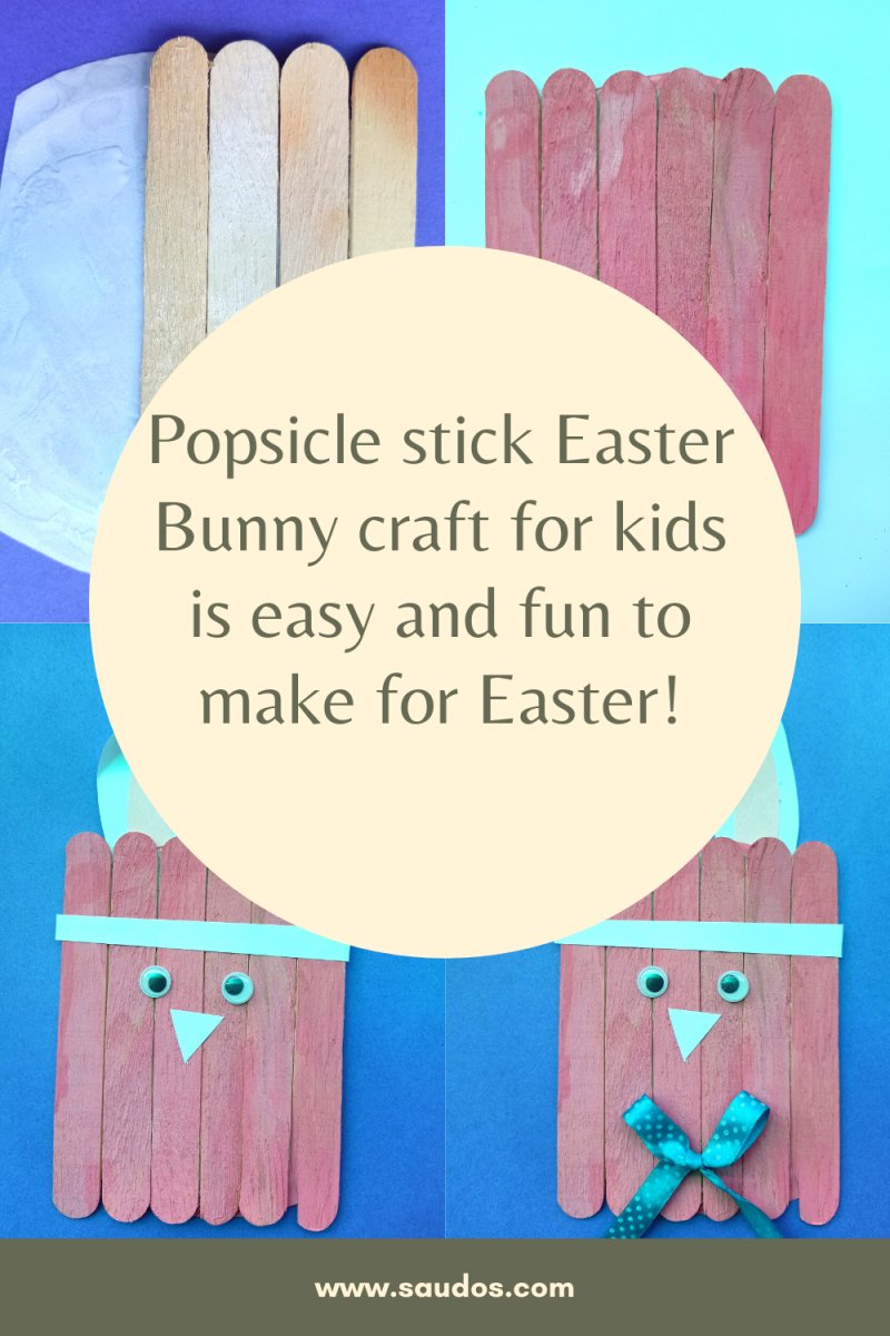 Popsicle Stick Easter Bunny Kids Craft Idea For Easter