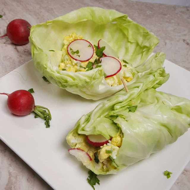 Pressure Cooker Low Carb Deviled Egg Salad Roll Up - This Old Gal