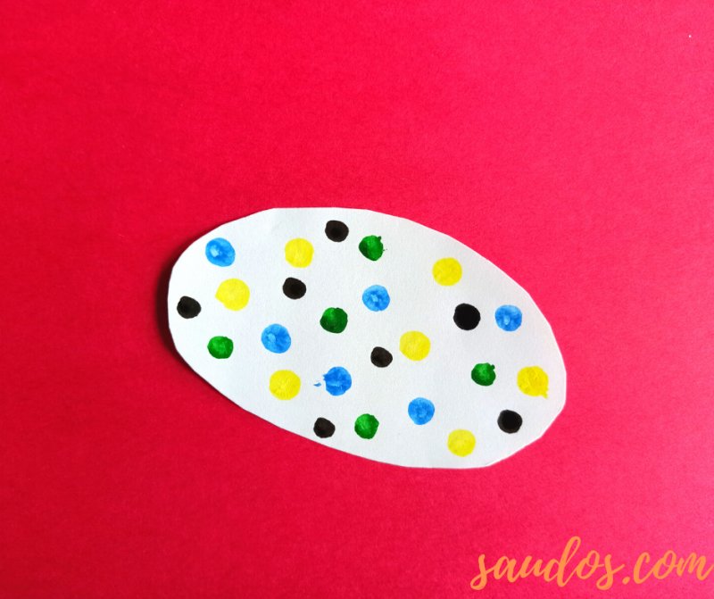 Q Tip Water Colour Easter egg Craft