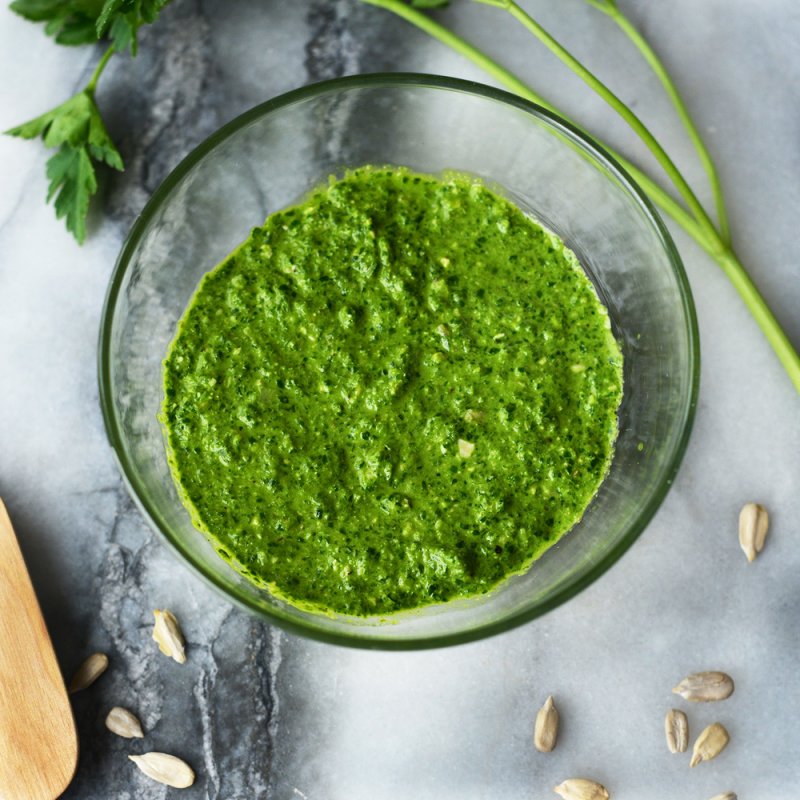 Spinach Parsley and Lemon Pesto By Fare Isle