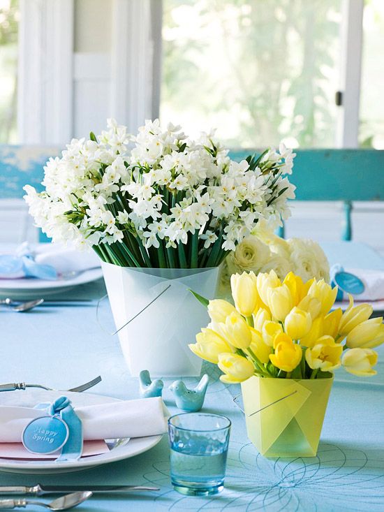 Take Out Boxes and Fresh Flowers via Better Homes and Gardens
