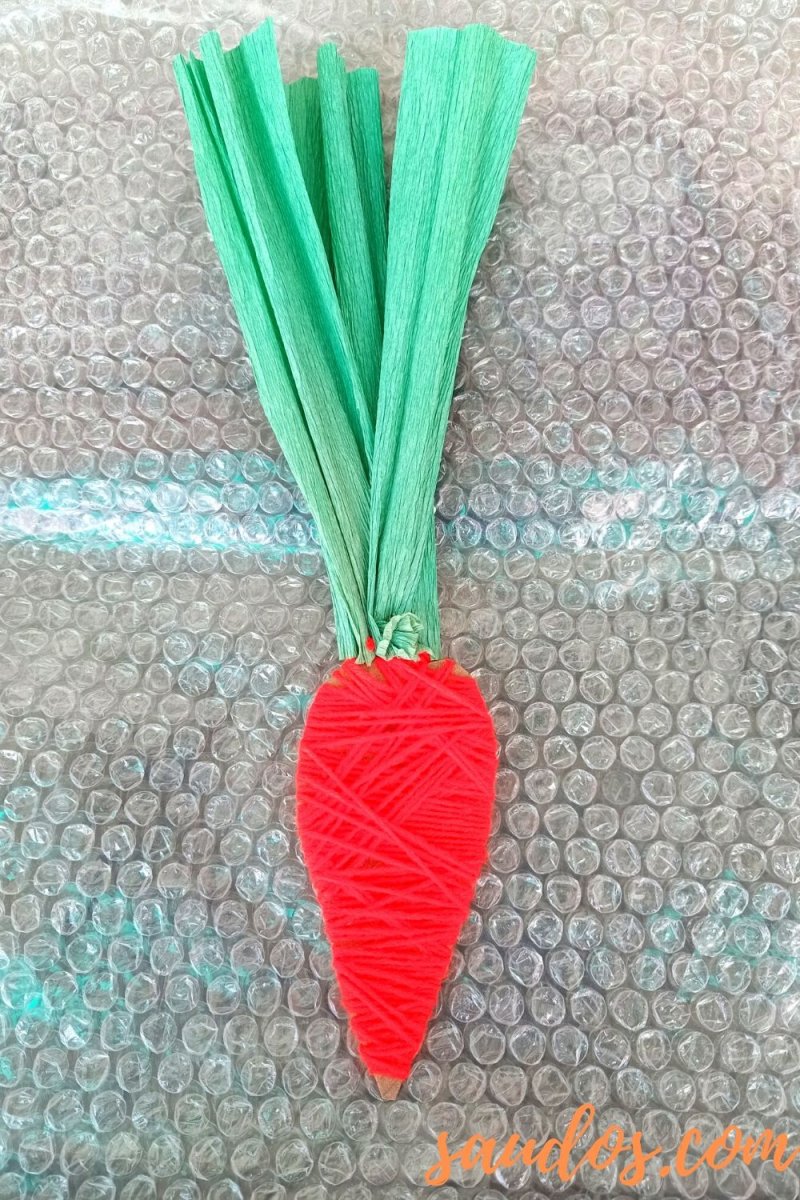 Yarn Easter Carrot Craft
