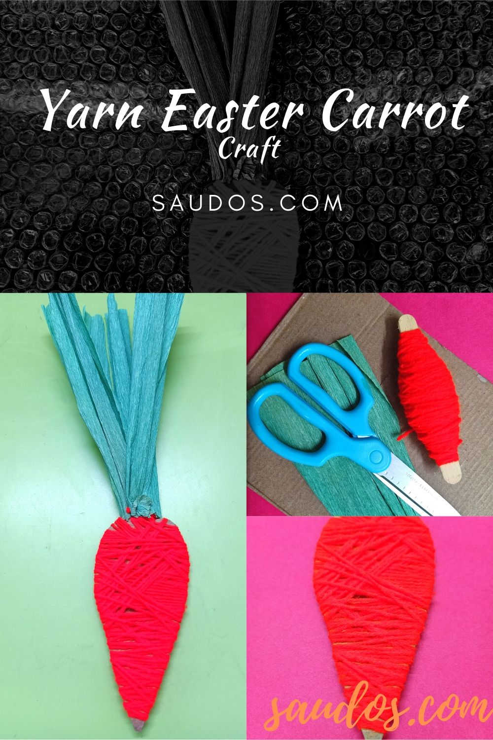 Yarn Easter Carrot Craft