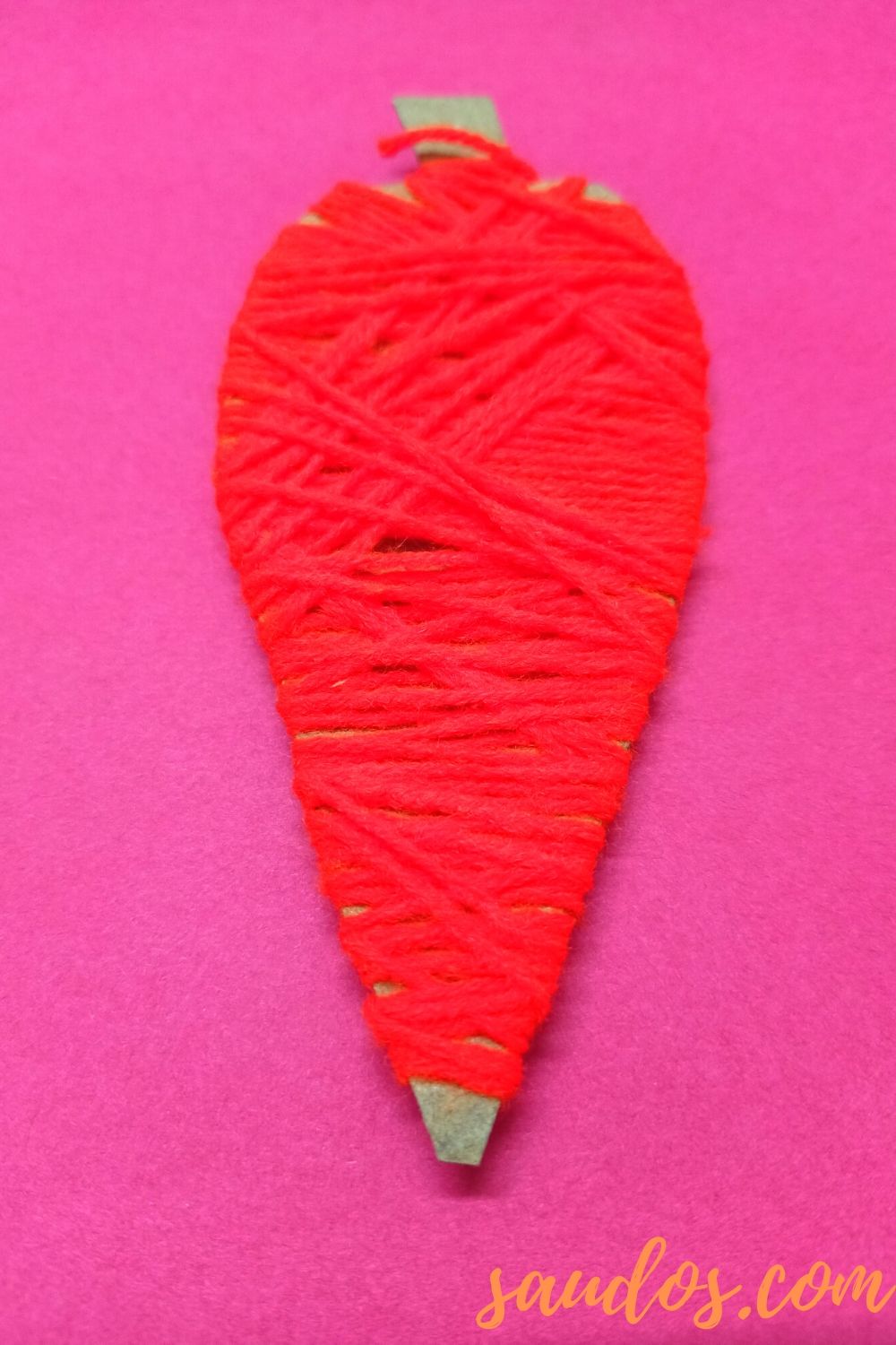 orange coloured yarn