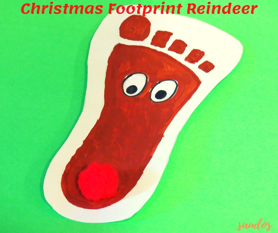 Christmas Footprint Reindeer