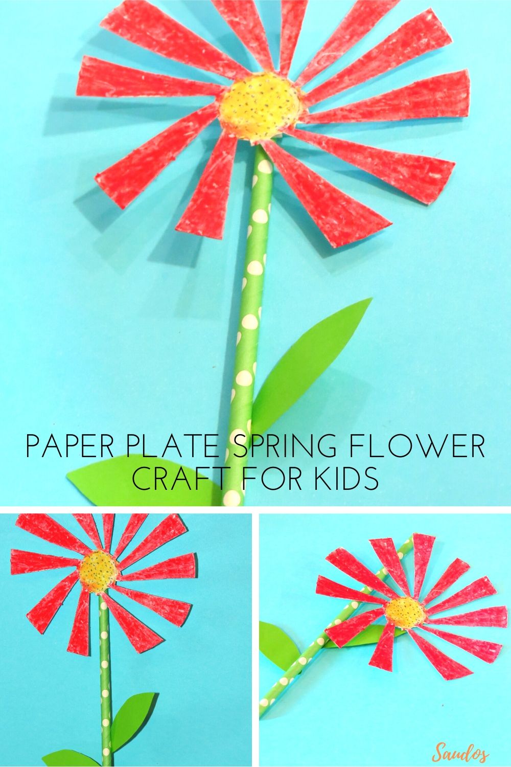 Easy Paper Plate Spring Flower Craft for Kids