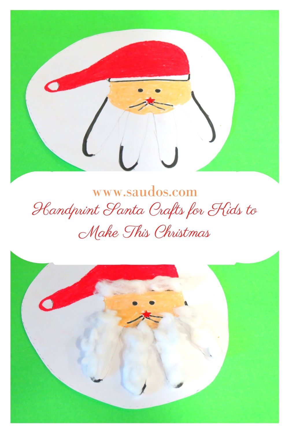 Handprint Santa Crafts for Kids to Make This Christmas