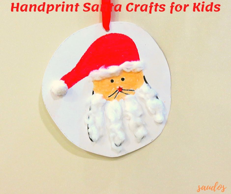 Handprint Santa Crafts for Kids