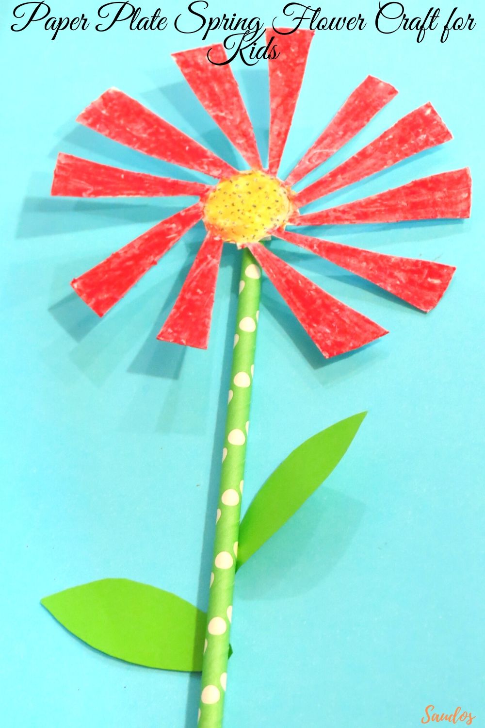 Paper Plate Spring Flower Craft for Kids
