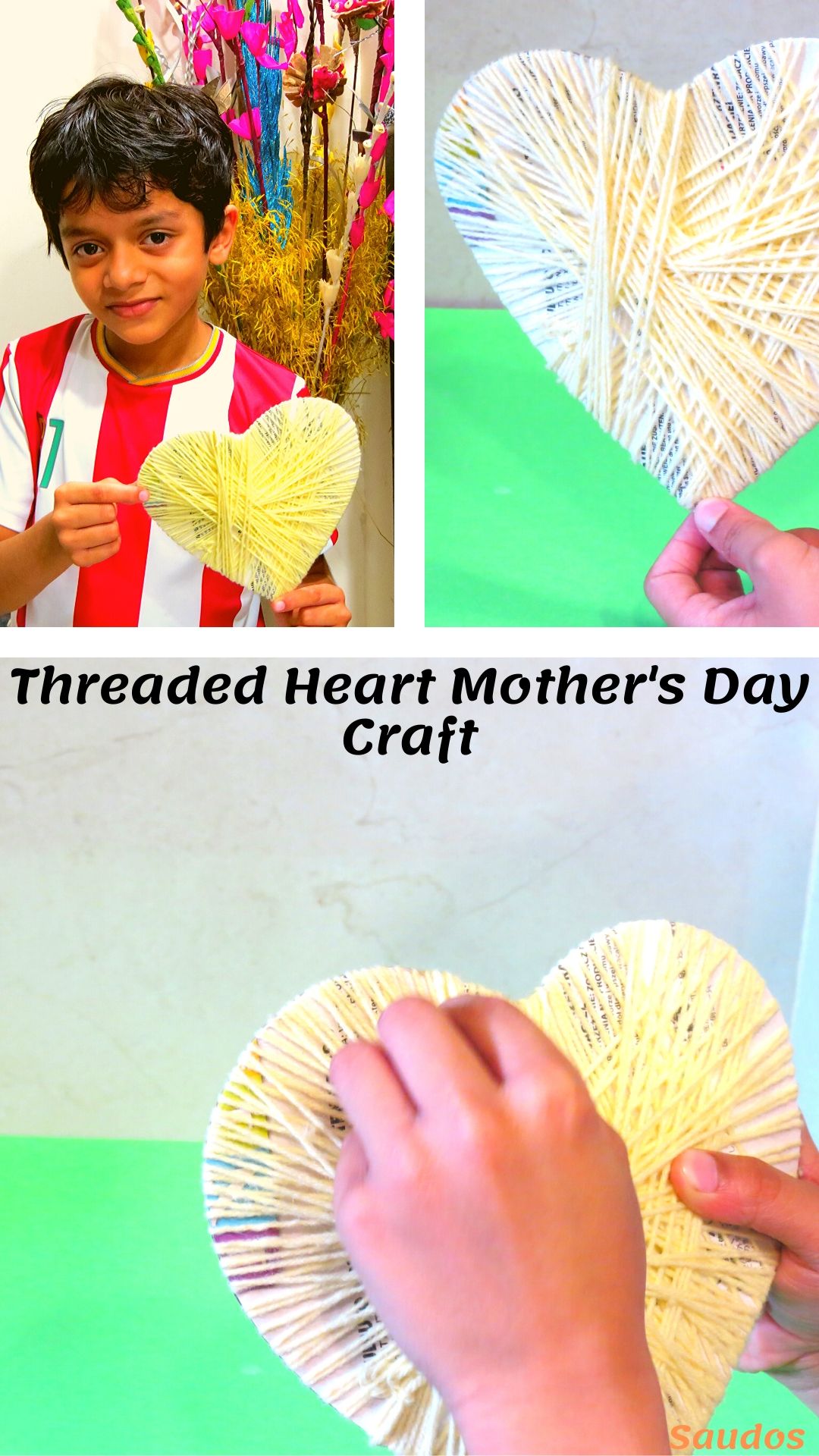 Threaded Heart Mother's Day Craft