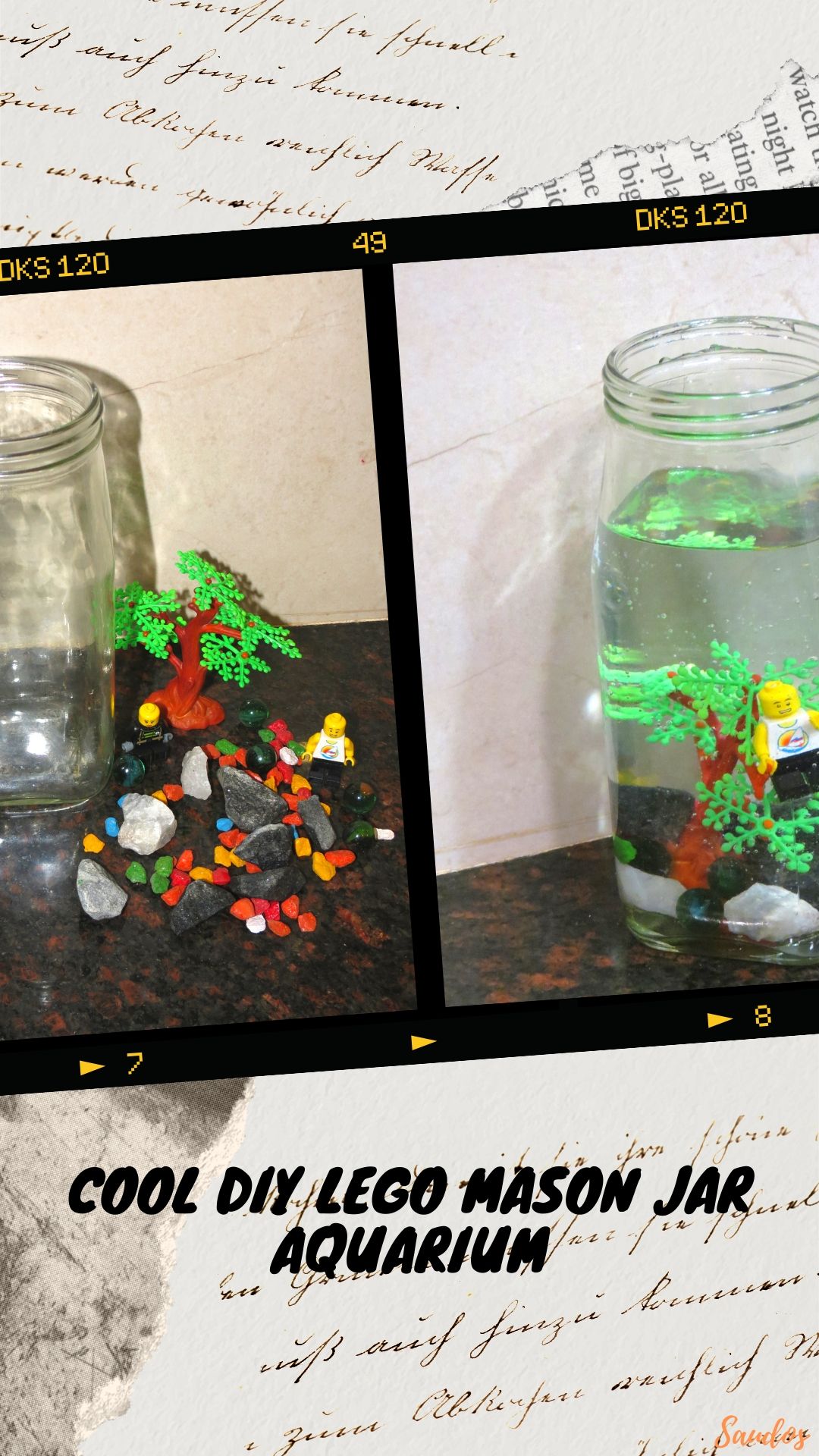 Cool DIY LEGO Mason Jar Aquarium