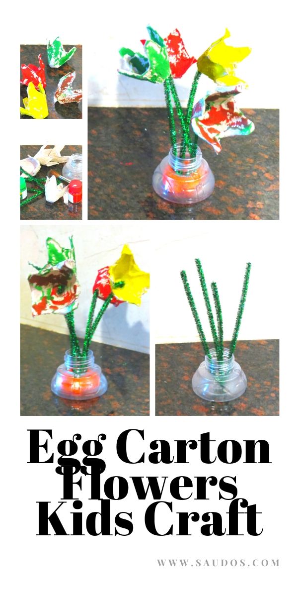 Egg Carton Flowers Kids Craft