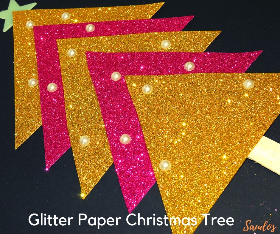 Glitter Paper Christmas Tree