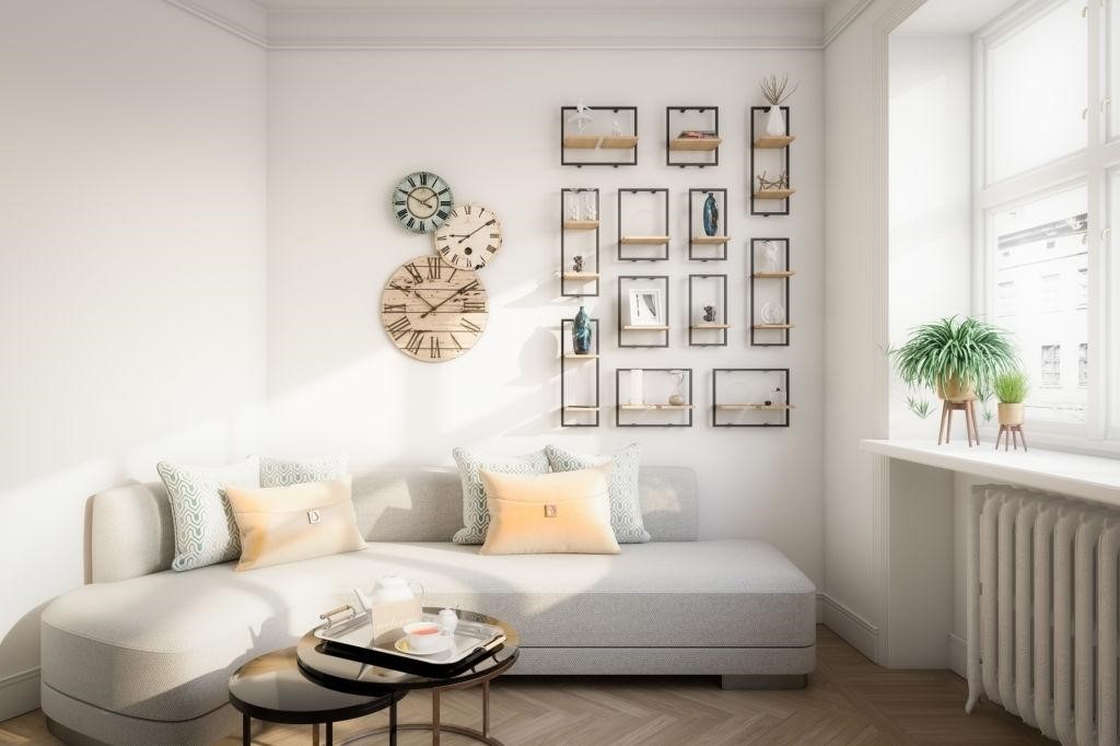 Use light colors for walls and furniture